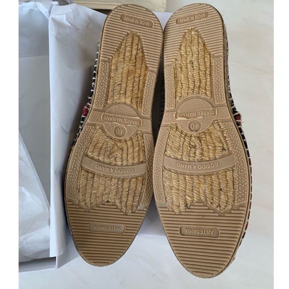 Isabel Marant Burgundy Canaee Printed Espadrille - Picture 7 of 8